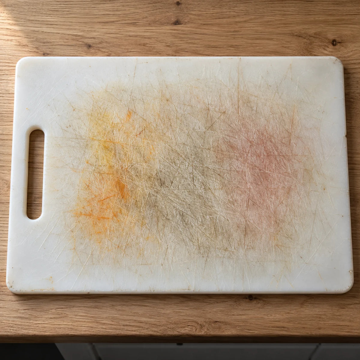 Plastic board after months